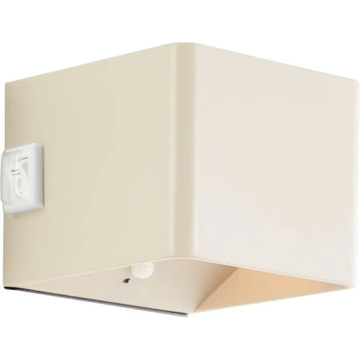 Brilliant - ISEO - Applique murale extérieure rechargeable avec détecteur - LED 4W 300lm 3000K USB - Crème - Ampoule incluse