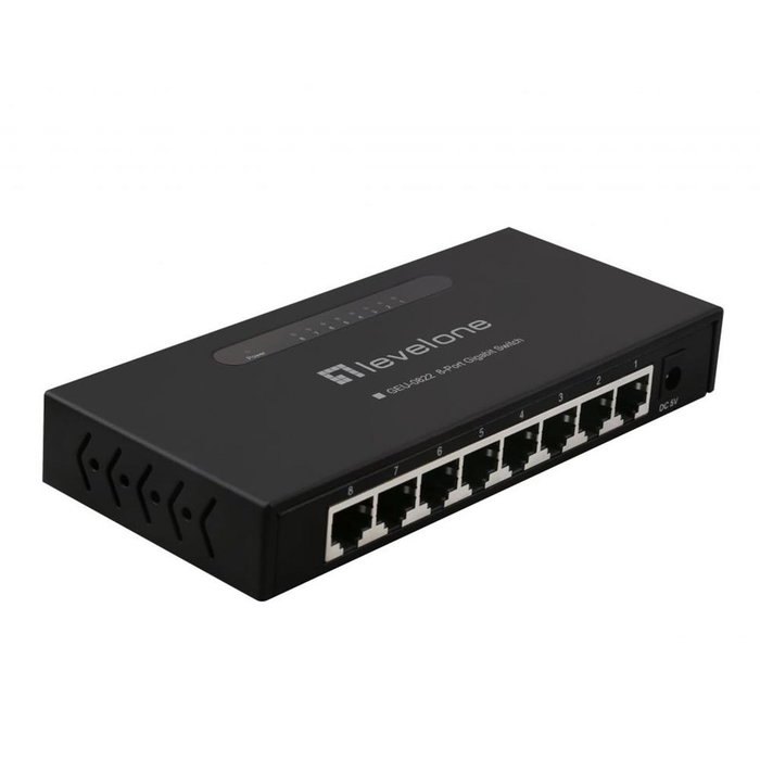 Level One Switch 8 Ports Gigabit 10/100/1000 Mbps Bureau/Mural Level One Switch 8 Ports Gigabit 10/100/1000 Mbps Bureau/Mural