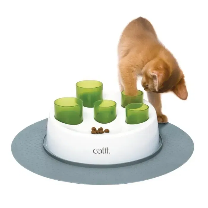 Catit Tubes à Croquettes Senses 2.0, Distributeur de Nourriture Interactif pour Chat, Encourage l'Activité Naturelle et le Jeu