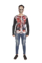 Creaciones Llopis Déguisement Squelette T-shirt Taille L