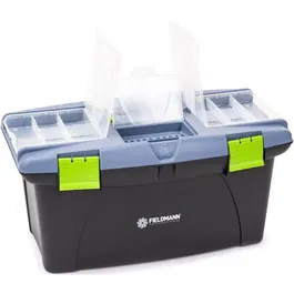 Fieldmann Coffre à outils 22 pouces FDN 4122 - Coffre de rangement plastique avec poignée ergonomique et sécurisé, dimensions 580 x 330 x 390 mm