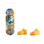 Mattel Mini Skateboard Hot Wheels avec Chaussures - 10 cm - Modèles Variés - Langue: Espagnol, Portugais
