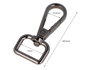 Innspiro Mousqueton à anneau rectangulaire Zamak Nickel Noir 17 mm (Lot de 5)
