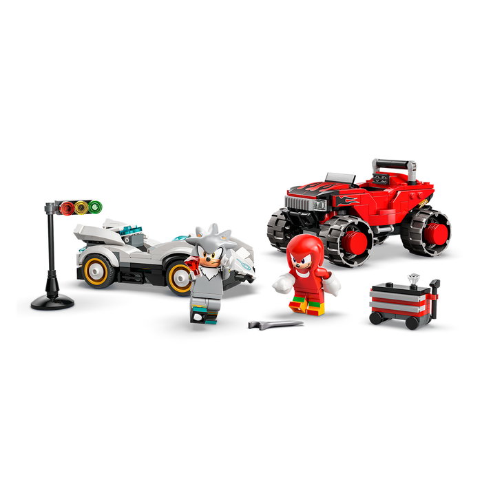 LEGO Sonic the Hedgehog 77118 Voiture de Silver vs Monster Truck de Knuckles