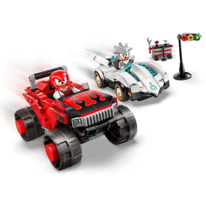 LEGO Sonic the Hedgehog 77118 Voiture de Silver vs Monster Truck de Knuckles