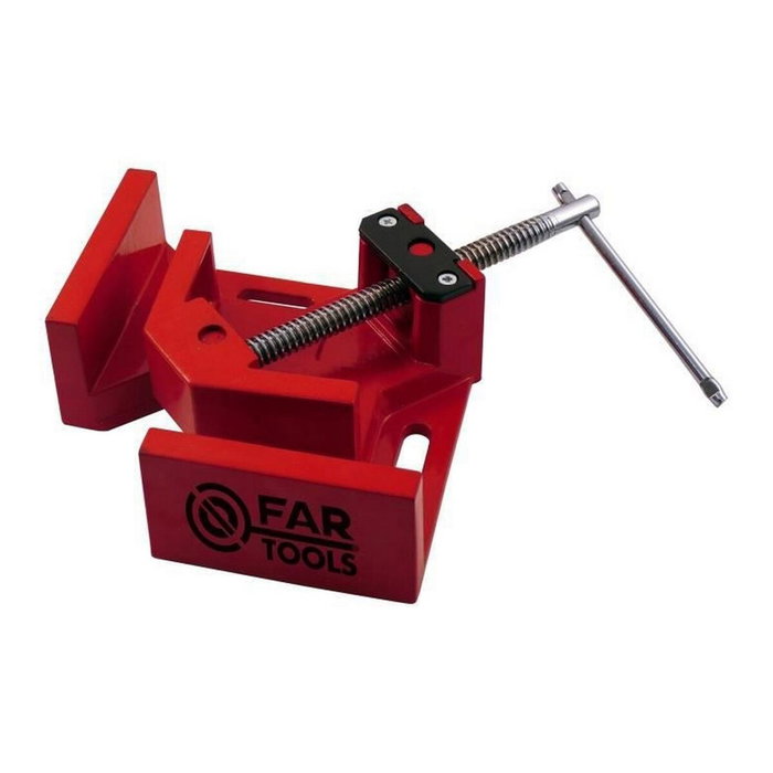 PROVENCE OUTILLAGE Étau d'angle FARTOOLS PRO en acier rouge
