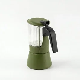 Inoxibar Cafetière italienne 9 tasses Vert en verre borosilicaté, induction, soupape sécurité