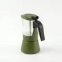 Inoxibar Cafetière italienne 9 tasses Vert en verre borosilicaté, induction, soupape sécurité