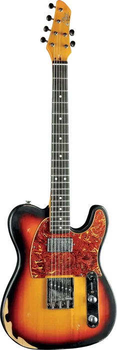 EKO Tero Relic Guitare Électrique Telecaster Aire Sunburst - Corps Paulownia, Manche Érable