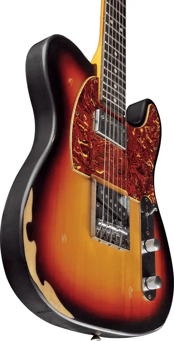 EKO Tero Relic Guitare Électrique Telecaster Aire Sunburst - Corps Paulownia, Manche Érable