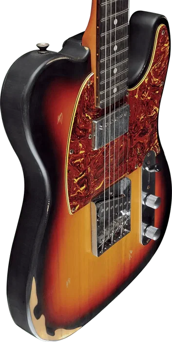 EKO Tero Relic Guitare Électrique Telecaster Aire Sunburst - Corps Paulownia, Manche Érable