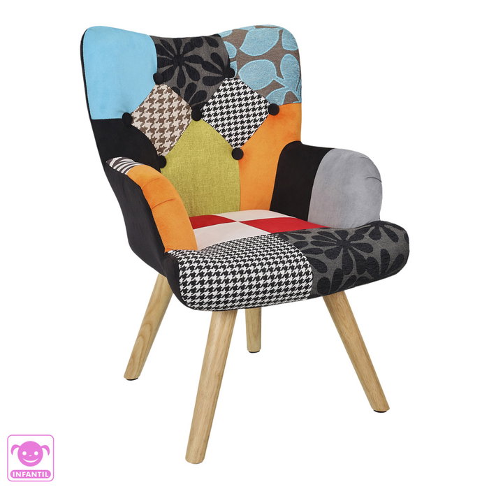 Home Deco Kids Butaca Patchwork HELS pour enfants Home Deco Kids Butaca Patchwork HELS pour enfants