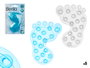 Berilo Lot de 8 patins antidérapants pour baignoire en PVC assortis bleu et transparent 30x11,5x25 cm (Set de 24)