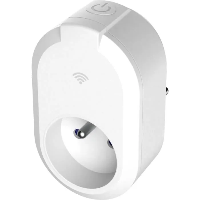 Link2Home - Lot de 2 Prises Connectées Intelligentes Wi-Fi 16A/3680W - Compatible Alexa, Google Home, Tuya - Contrôle et Suivi Énergétique via App - Blanc