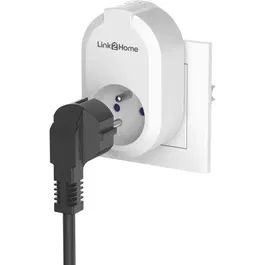Link2Home - Lot de 2 Prises Connectées Intelligentes Wi-Fi 16A/3680W - Compatible Alexa, Google Home, Tuya - Contrôle et Suivi Énergétique via App - Blanc