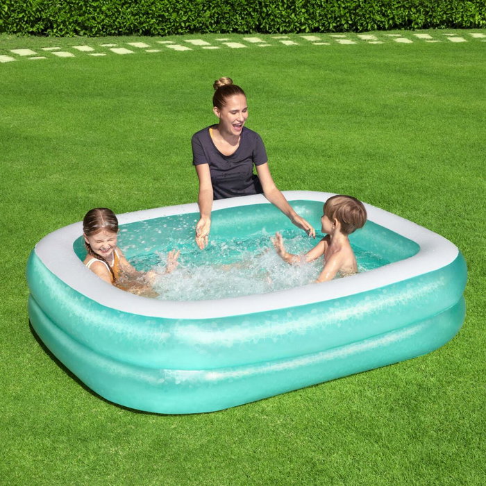 Bestway Piscine Gonflable Rectangulaire 201 x 150 x 51 cm - Bleu Bestway Piscine Gonflable Rectangulaire 201 x 150 x 51 cm - Bleu