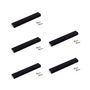 Emuca Lot de 5 poignées pour meubles Xirivella, L160mm, entraxe 128mm, Aluminium, Anodisé noir