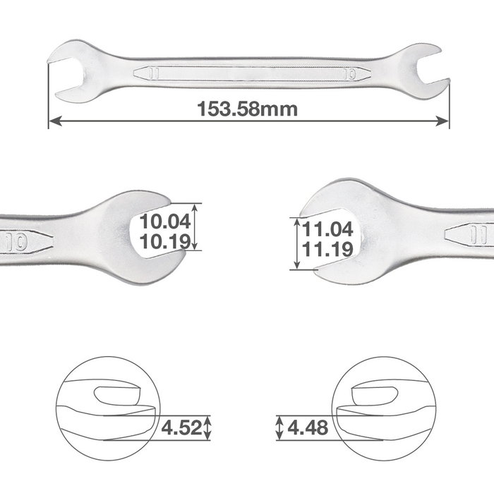 Hantums Llave inglesa fija 10 et 11mm