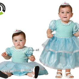 Déguisement Bébé Princesse Bleu - Robe pour Fille Carnaval et Anniversaire - Taille 12-24 Mois