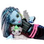 Mattel Monster High Frankie Stein avec son chien Watzie et 7 accessoires