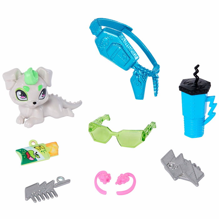 Mattel Monster High Frankie Stein avec son chien Watzie et 7 accessoires Mattel Monster High Frankie Stein avec son chien Watzie et 7 accessoires