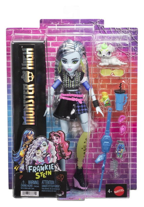 Mattel Monster High Frankie Stein avec son chien Watzie et 7 accessoires Mattel Monster High Frankie Stein avec son chien Watzie et 7 accessoires