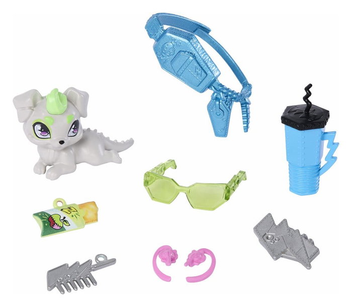 Mattel Monster High Frankie Stein avec son chien Watzie et 7 accessoires Mattel Monster High Frankie Stein avec son chien Watzie et 7 accessoires