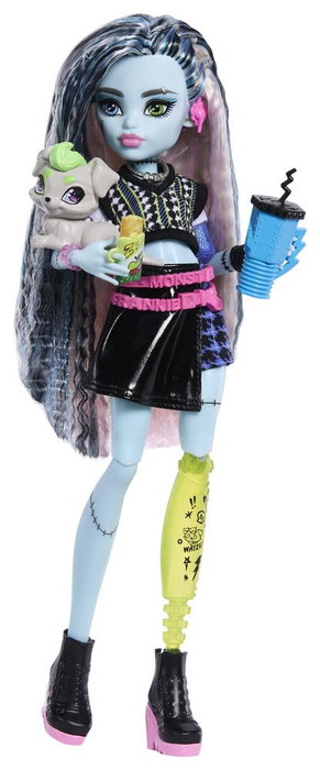 Mattel Monster High Frankie Stein avec son chien Watzie et 7 accessoires Mattel Monster High Frankie Stein avec son chien Watzie et 7 accessoires