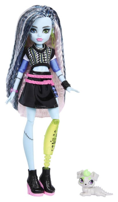 Mattel Monster High Frankie Stein avec son chien Watzie et 7 accessoires Mattel Monster High Frankie Stein avec son chien Watzie et 7 accessoires