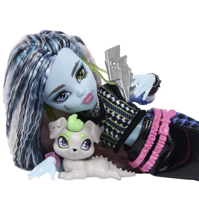Monster High - Frankie - Poupée avec 7 Accessoires, Animal et Tenue Preppy - Réf. JHK31 Monster High - Frankie - Poupée avec 7 Accessoires, Animal et Tenue Preppy - Réf. JHK31