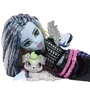 Monster High - Frankie - Poupée avec 7 Accessoires, Animal et Tenue Preppy - Réf. JHK31