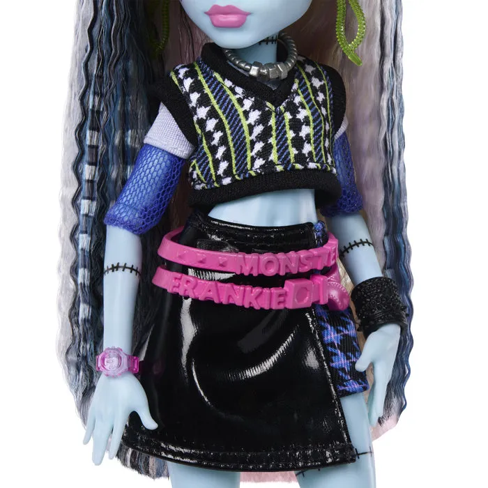 Monster High - Frankie - Poupée avec 7 Accessoires, Animal et Tenue Preppy - Réf. JHK31 Monster High - Frankie - Poupée avec 7 Accessoires, Animal et Tenue Preppy - Réf. JHK31
