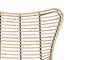 GINER Y COLOMER Lot de 2 chaises en rotin et métal avec coussins - Assise 50x50 cm, dossier 56 cm - Couleur Naturelle