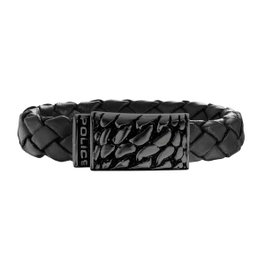 Police PJ25729BLB.01-S en cuir noir