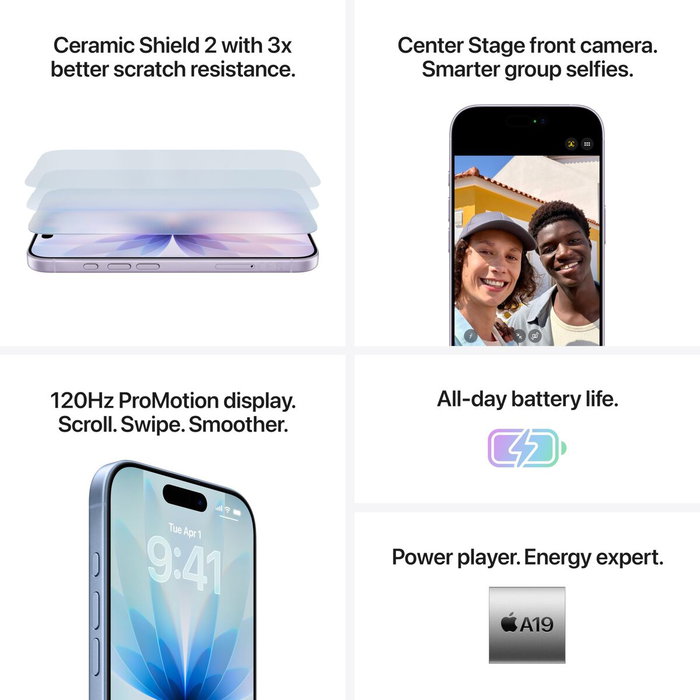 Smartphone Apple IPHONE 17 6,3" A19 256 GB Blanc