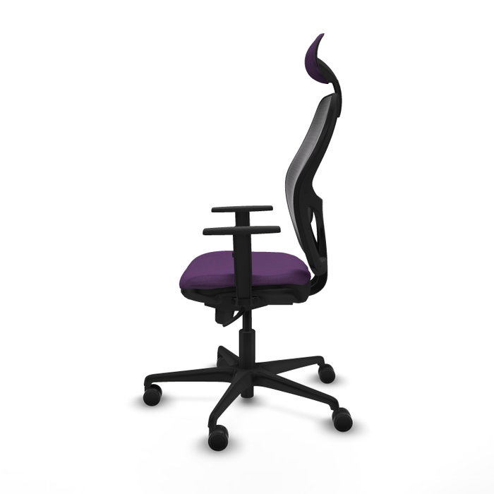 Piqueras y Crespo Chaise de Bureau Jorquera Violet et Noir