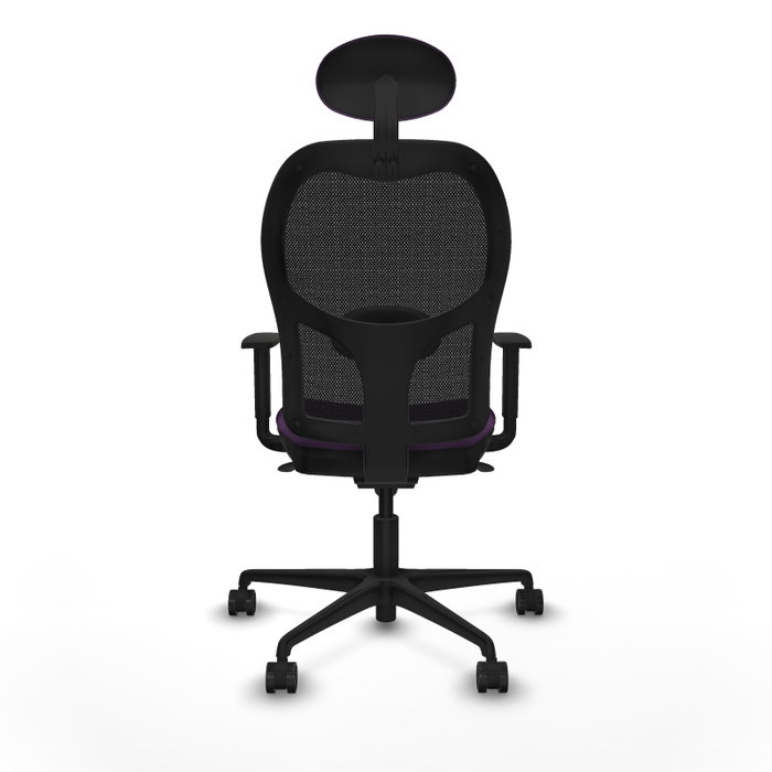 Piqueras y Crespo Chaise de Bureau Jorquera Violet et Noir