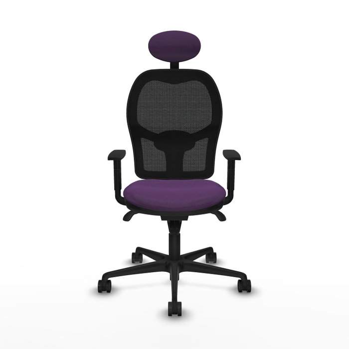 Piqueras y Crespo Chaise de Bureau Jorquera Violet et Noir