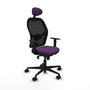 Piqueras y Crespo Chaise de Bureau Jorquera Violet et Noir