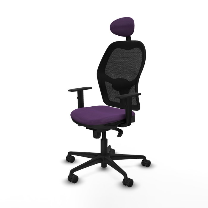 Piqueras y Crespo Chaise de Bureau Jorquera Violet et Noir