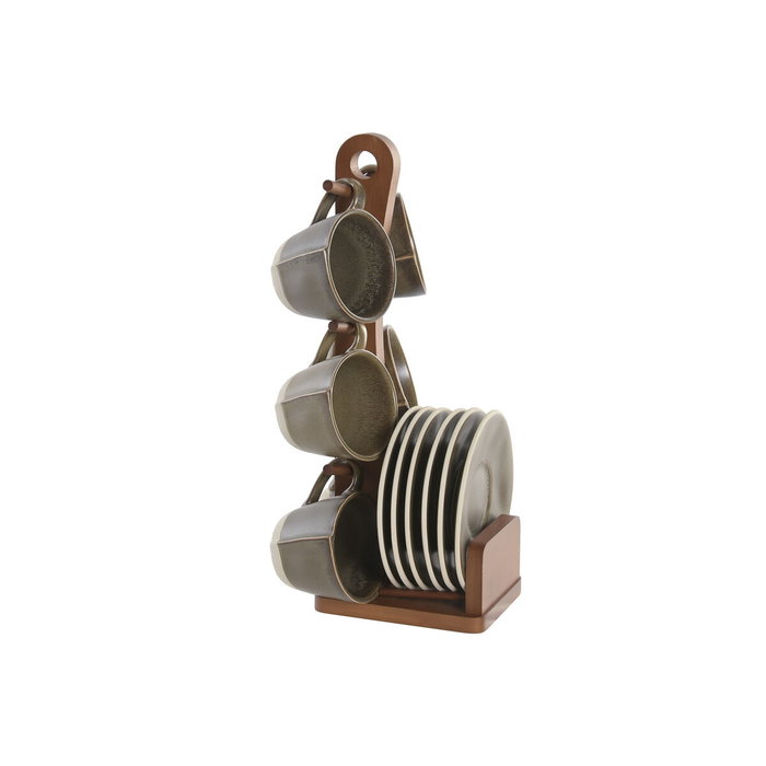 Home ESPRIT Ensemble de tasses à café Vert Grès 150 ml 6 Pièces Home ESPRIT Ensemble de tasses à café Vert Grès 150 ml 6 Pièces
