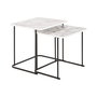 Jeu de 2 tables DKD Home Decor Blanc Noir 51 x 43 x 49 cm