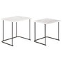 Jeu de 2 tables DKD Home Decor Blanc Noir 51 x 43 x 49 cm