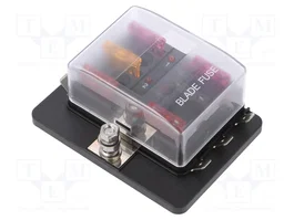 4CARMEDIA Répartiteur d'alimentation avec éclairage LED et fusibles ATO