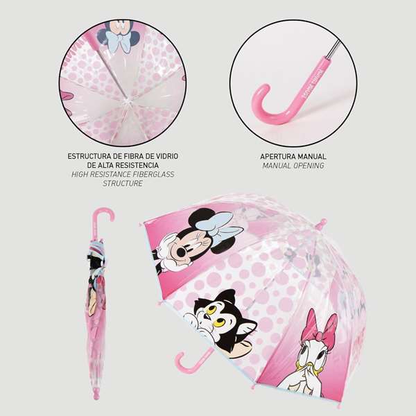 Cerdá Poe Parapluie manuel Minnie 45 cm Rose Enfant