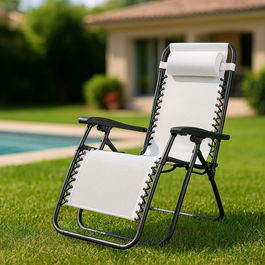 Chaise Pliante Marbueno Gris 90 x 108 x 66 cm