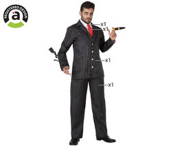 Atosa Déguisement Gangster/Fantôme Adulte Homme XL