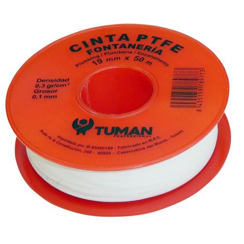 Tuman Ruban PTFE 19mm x 0,1mm x 50m Tuman Ruban PTFE 19mm x 0,1mm x 50m