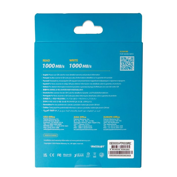 Patriot Memory PV810UPNGM Boîtier pour disque dur Gris Patriot Memory PV810UPNGM Boîtier pour disque dur Gris