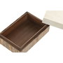 Boîte à bijoux Home ESPRIT Blanc Naturel Résine Bois de manguier 18 x 13 x 7,5 cm (2 Pièces)